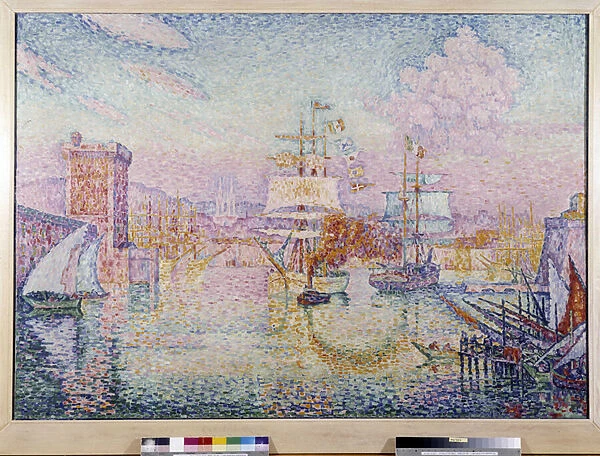 Entry to the port of Marseille. Painting by Paul Signac (1895-1935), 1918. (cm 125x135) Musee Cantini, Marseille