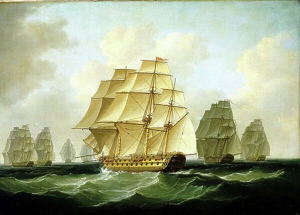 Episodes of the Napoleonic Wars (1803-1815): The pursuits led by Richard Strachan, off Cape Ortegal (Spain), November 4, 1805, end the Trafalgar campaign