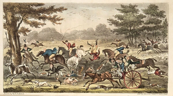 The Epping Hunt, or Cockney Comicalities in full Chase, from The English Spy, pub