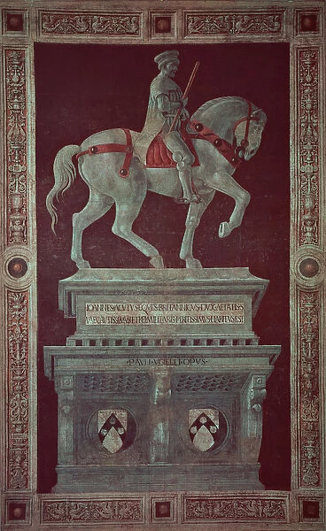Equestrian Monument of Sir John Hawkwood (1320-94), 1436 (fresco transferred to canvas)