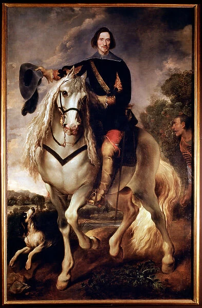 Equestrian portrait of a captain with his moorish page (oil on canvas, c. 1635)
