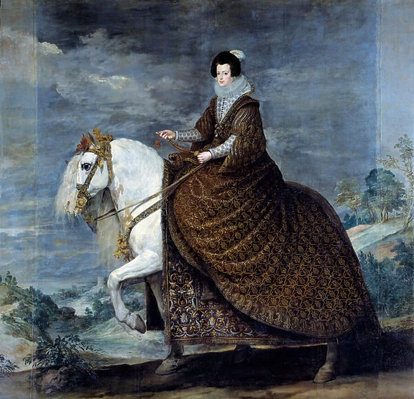 Equestrian portrait of Elisabeth of France or Isabelle of Bourbon (1602-1644)