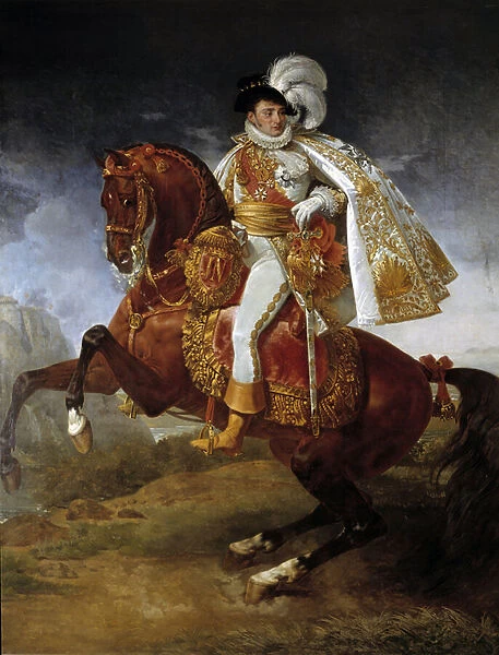 Equestrian Portrait of Jerome Bonaparte (1784-1860) King of Westphalia Painting by