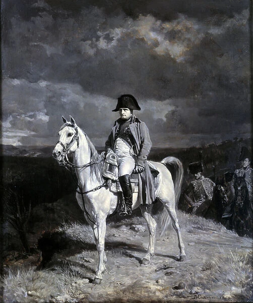 Equestrian portrait of Napoleon I (1769-1821). Drawing by Ernest Meissonier (1815 -1891)