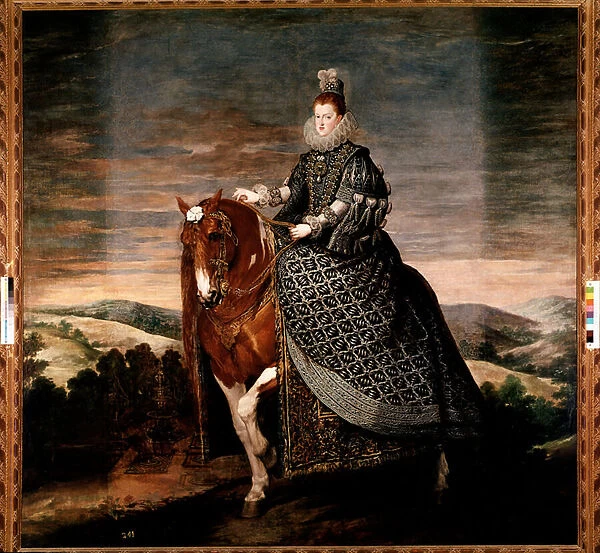 Equestrian Portrait of Queen Margarita of Austria (oil on canvas, 1629-1635)