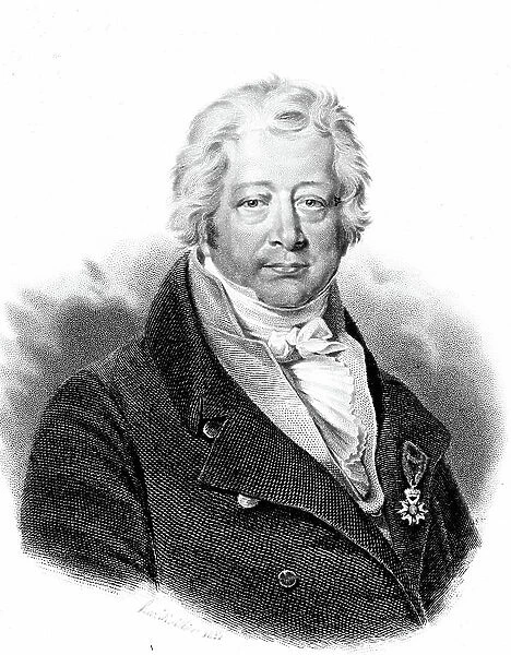 ERARD Sebastien (1752-1831), famous French pianos maker (first pianoforte in 1777). Engraving 1834