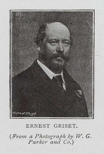 Ernest Griset, French illustrator (b / w photo)