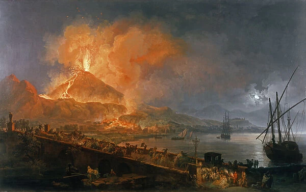 Eruption of Vesuvius in 1771 (oil on canvas)