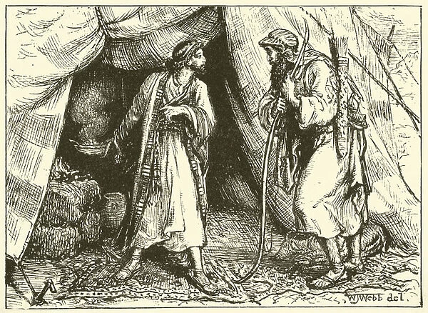 Esau selling his birthright (litho)