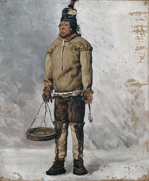 An Eskimo (oil on canvas)