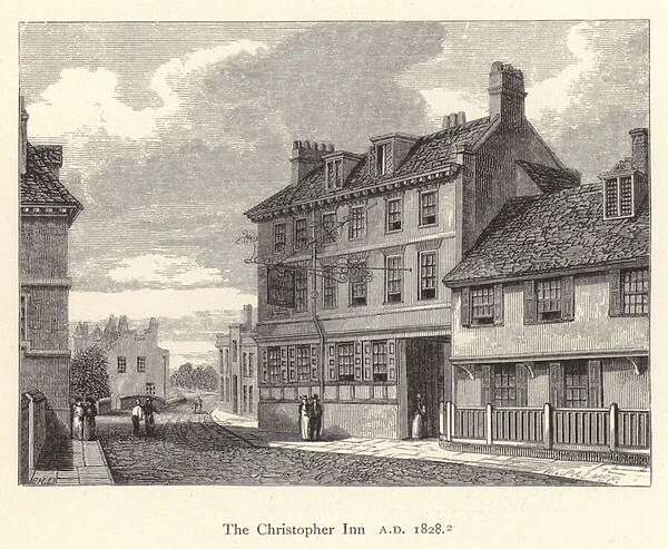 Eton College: The Christopher Inn, AD 1828 (engraving)