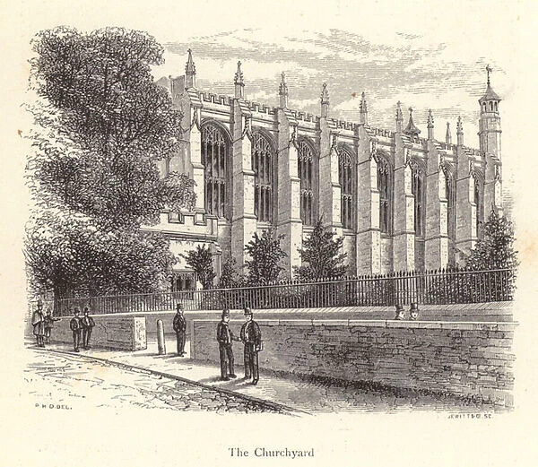 Eton College: The Churchyard (engraving)