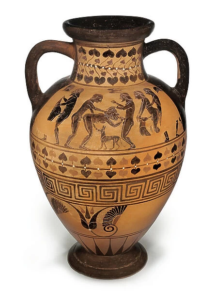 Etruscan 'Pontic'black-figured neck-amphora, c. 350 BC (painted ceramic)