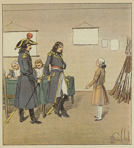Eugene de Beauharnais reclame a Bonaparte l epee de son pere (colour litho)