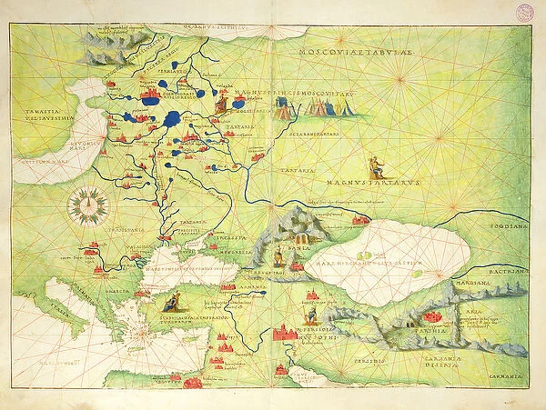 Europe and Central Asia, from an Atlas of the World in 33 Maps, Venice, 1st September 1553