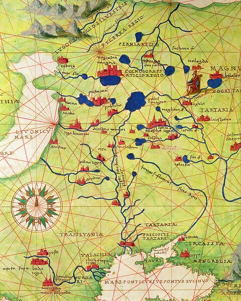 Detail from Europe and Central Asia, from an Atlas of the World in 33 Maps, Venice