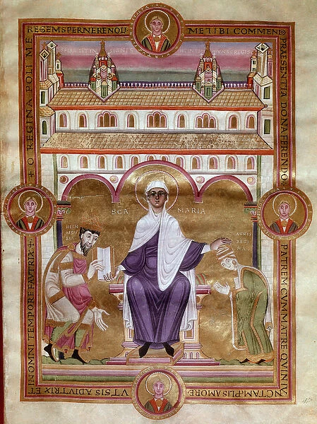 Evangelical Page (Golden Bible) of Emperor Henry III says black (1017-1056