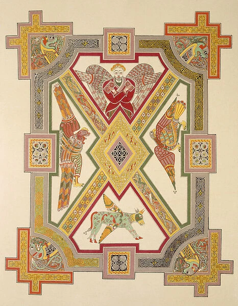 The Four Evangelists, from a facsimile copy of the Book of Kells, pub