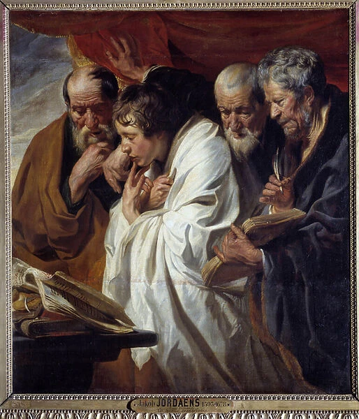 The Four Evangelists Painting by Jacob Jordaens (1593-1678) 17th century
