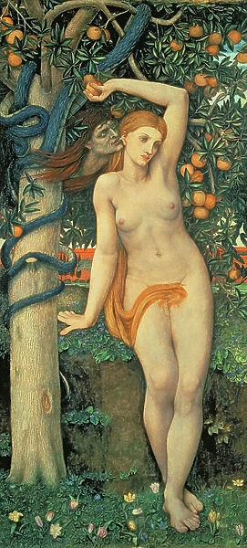 Eve Tempted, c. 1877 (tempera on panel)
