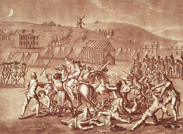 Evening Attack on the Grenelle Camp, 23 Fructidor Year 4 (August 1796) (engraving)