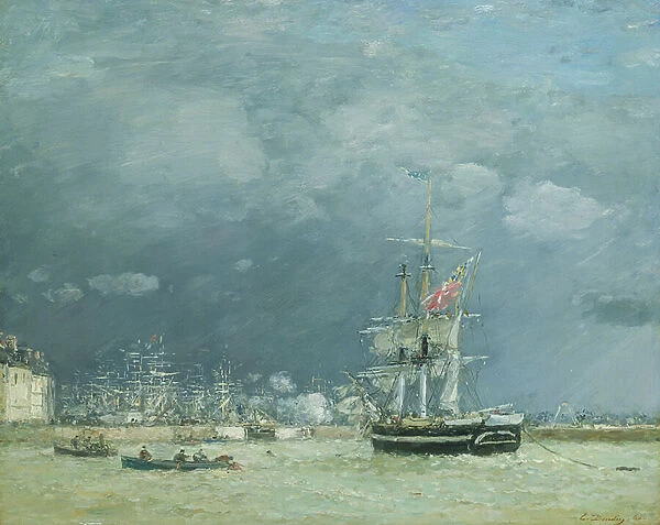 Evening, Le Havre, 1866 (oil on canvas)
