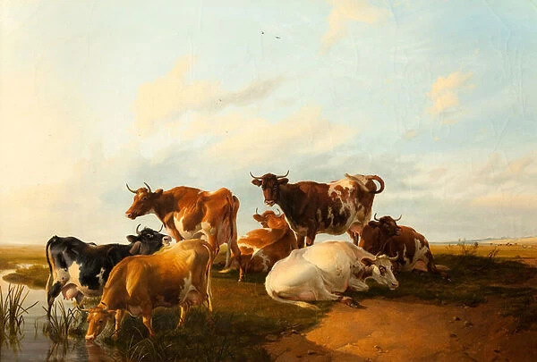 Evening in the Meadows, 1871 (oil on canvas)