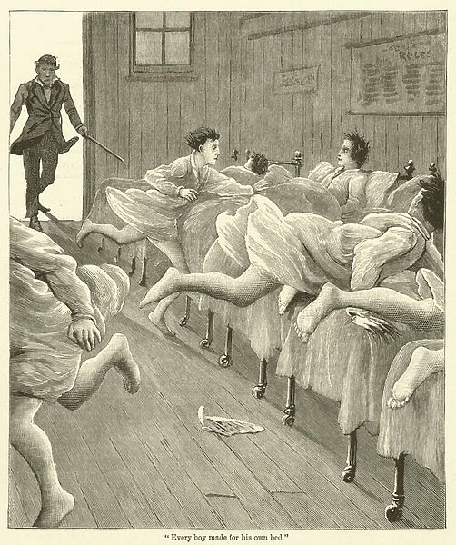 'Every boy made for his own bed'(engraving)