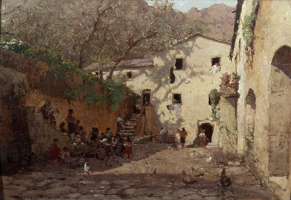 Everyday Life, Italy, 1904 (oil on canvas)
