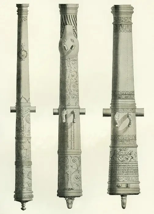 Framed Print : Examples of cannons