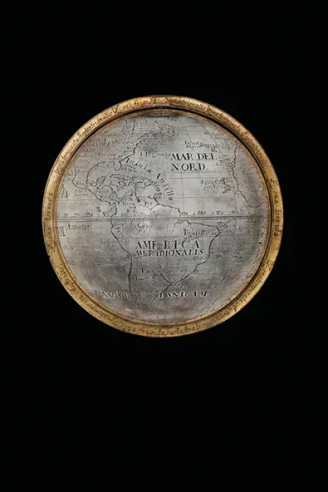 Framed Print : Two exceptional terrestrial and celestial globes, supported by Hercules and Atlas Framed Print : Two exceptional terrestrial and celestial globes, supported by Hercules and Atlas