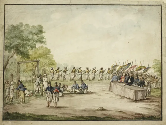 Framed Print : Execution of criminals, Java Framed Print : Execution of criminals, Java