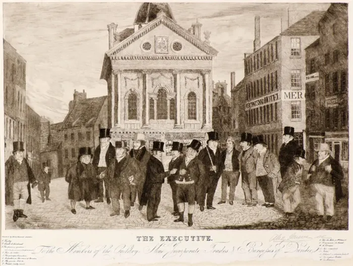 Framed Print : The Executive (etching)