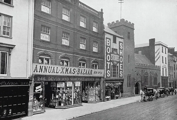 Exeter: Exeter-Up-to-Date, New premises of the Devon and Somerset Stores, opposite Bedford Circus (b / w photo)