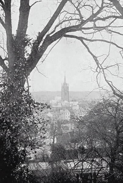 Exeter: St Sidwell's (b / w photo)