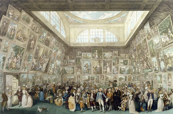 The Exhibition of the Royal Academy, 1787, engraved by Pietro Antonio Martini (1738-97)
