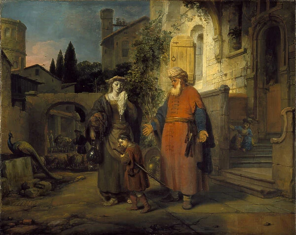The Expulsion of Hgar and Ishmael, 1666 (oil on canvas)