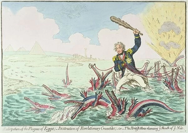 Extirpation of the Plagues of Egypt: - Destruction of Revolutionary Crocodiles, 1798