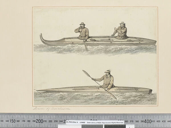 F. 30 Canoes of Oonalashka, Prince Williams Sound, c. 1773-84 (w  /  c)