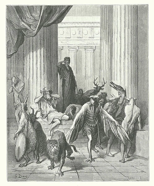 The Fables of La Fontaine: The Companions of Ulysses (engraving)