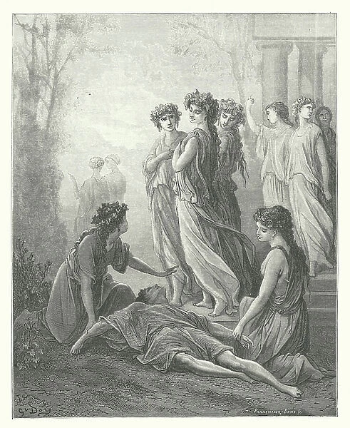 The Fables of La Fontaine: Daphnis and Alcimadura (engraving)