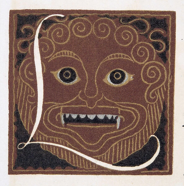 Face Mask, pub. 1922 (pochoir print)