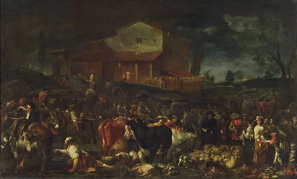 The Fair at Poggio a Caiano, 1709 (oil on canvas)