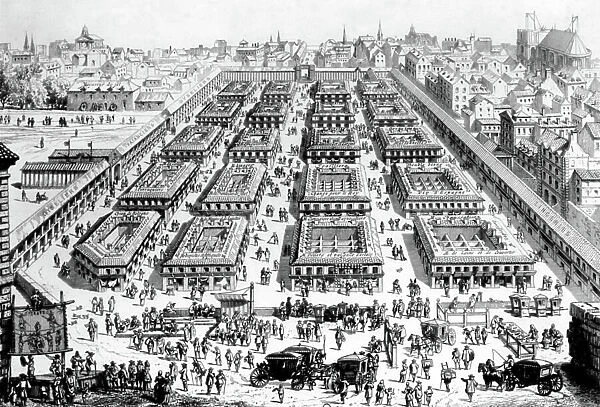 Fair of Saint Germain in Paris, 17th century, engraving by Guillaumot