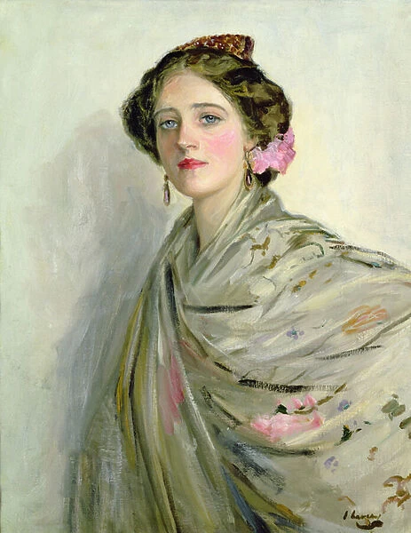 A Fair Spaniard, portrait of Mrs Chowne (oil on canvas)