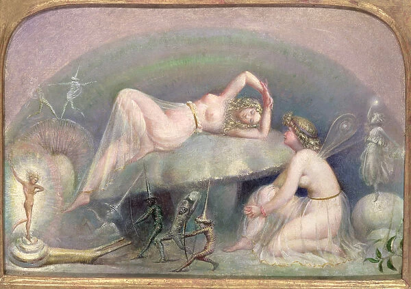 Fairy resting on a Mushroom, c. 1860
