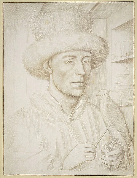 The Falconer, c.1445-50 (silverpoint with brown ink on paper)