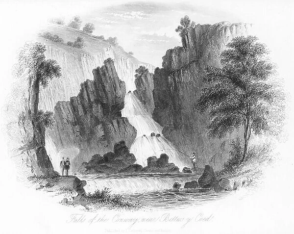 Falls of the Conway, near Bettws y Coed (engraving)