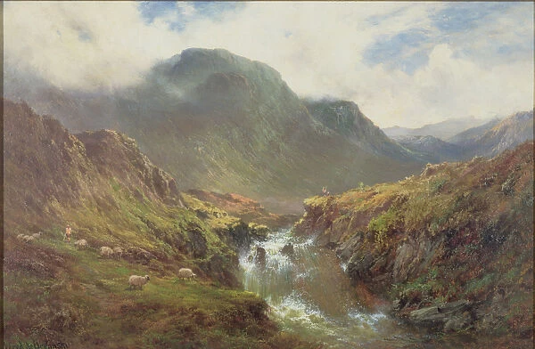 The Falls of Foyers (oil on canvas)