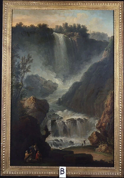 The Falls of Terni (oil on paper laid down on card)